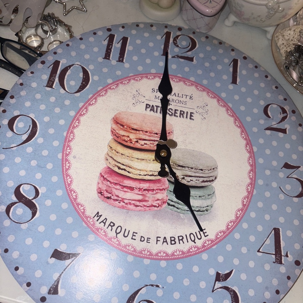 Polka Dot Macaron Wall Clock